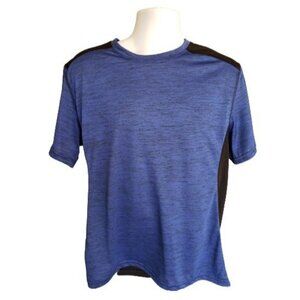 Zone Pro Mens Athletic Shirt L Blue Black Shrt Slv  Lightweight Sporty Athleisur